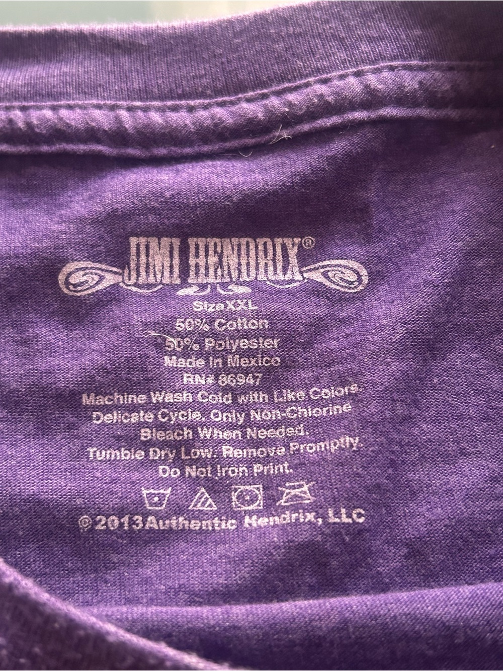 Jimi Hendrix Experience T-Shirt Purple Xxl - Gem